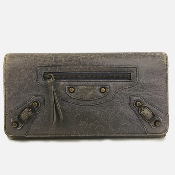 Balenciaga Handbags - BALENCIAGA Classic Continental Leather Long Bifold Wallet Excellent Condition
